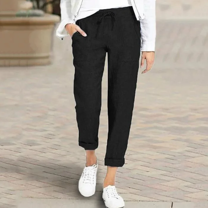 Casual Elastic Waist Pants