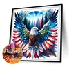 Diamond Painting-DIY Round Part AB Drill Forest Eagle(45*45CM)