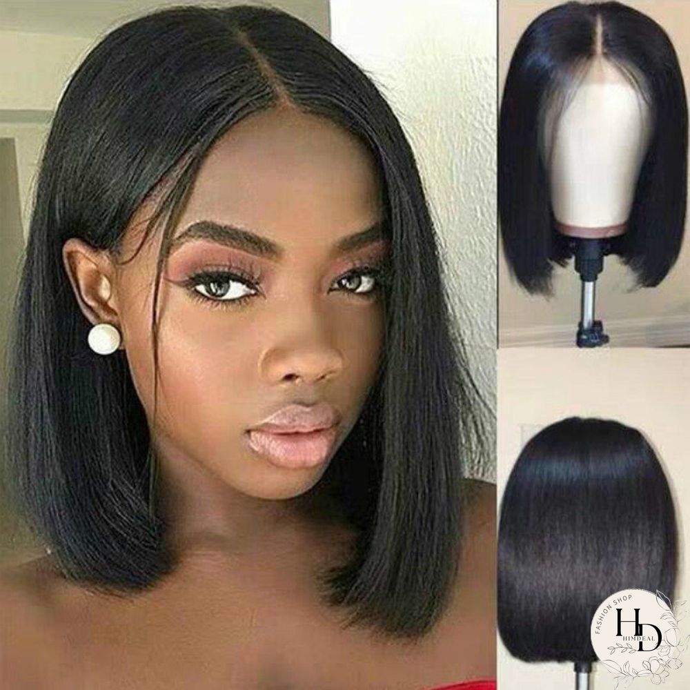 Black Fashion Casual Solid Patchwork Wigs