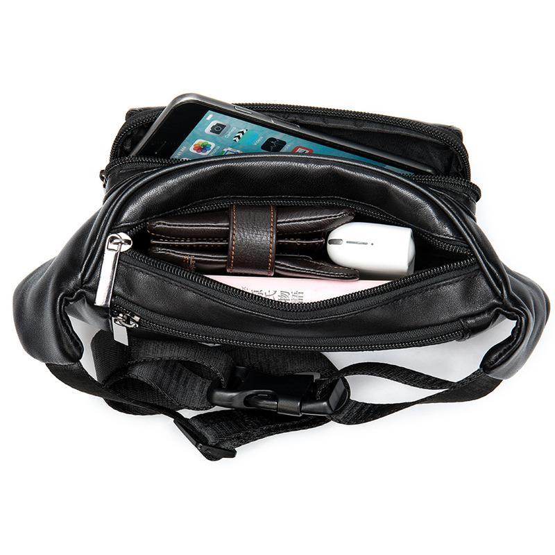 Simple Style Leather Casual Waist Bag Fashion Crossbody Bag