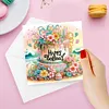 6pcs Diamond Painting Greeting Cards DIY Diamond Art Cards Crafts (Birthday)