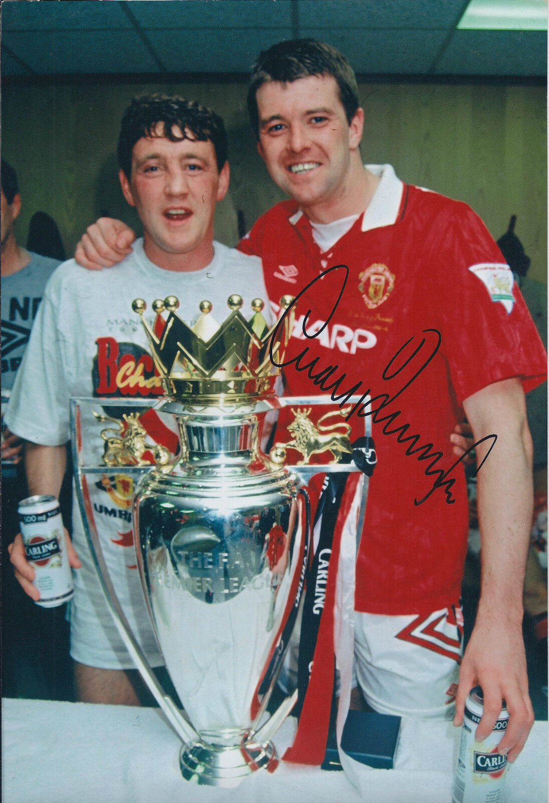 Gary PALLISTER SIGNED COA Autograph 12x8 Photo Poster painting AFTAL Man Utd Premier League WIN