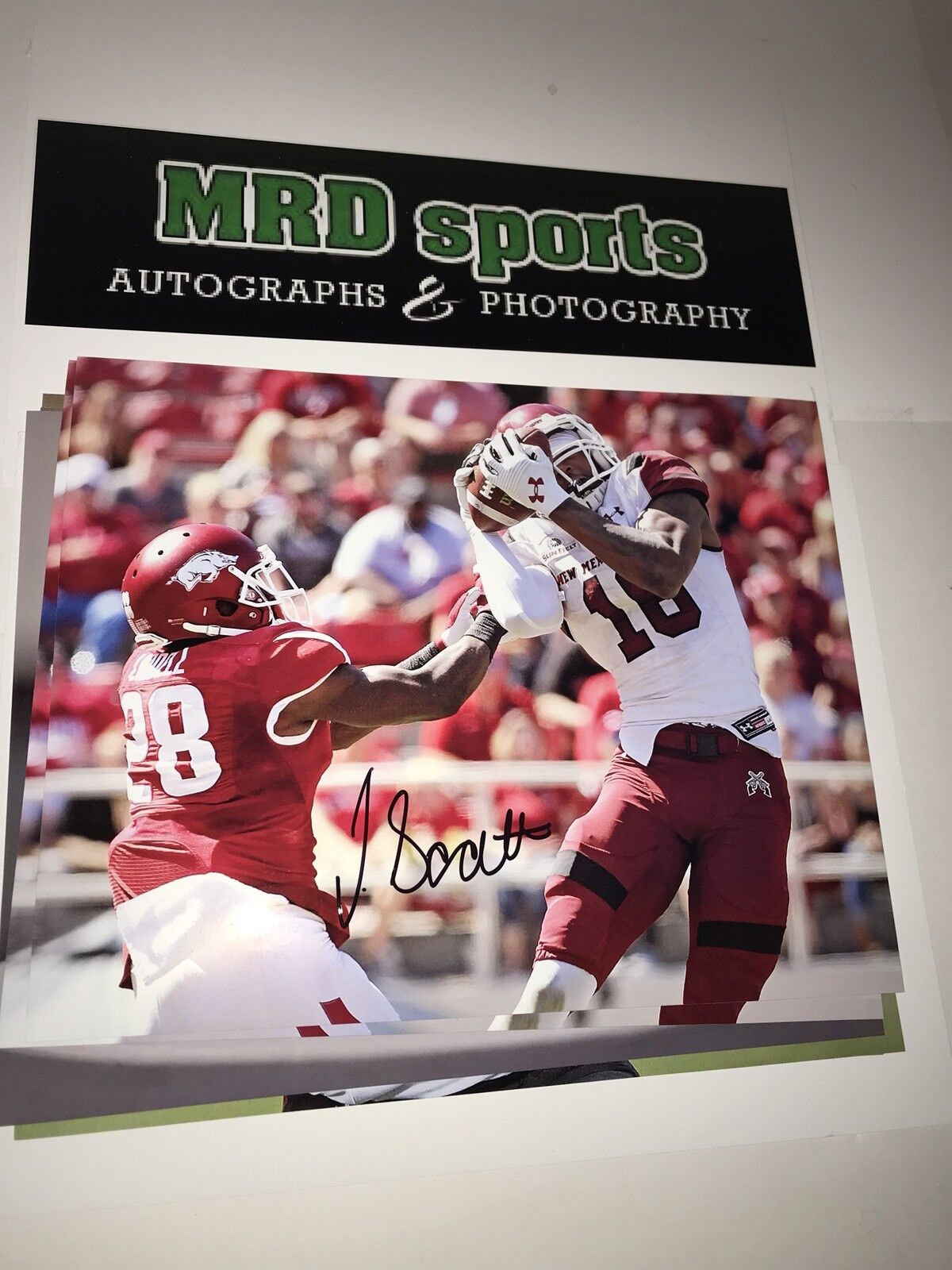 Jaleel Scott New Mexico State hand signed autographed 8x10 football Photo Poster painting