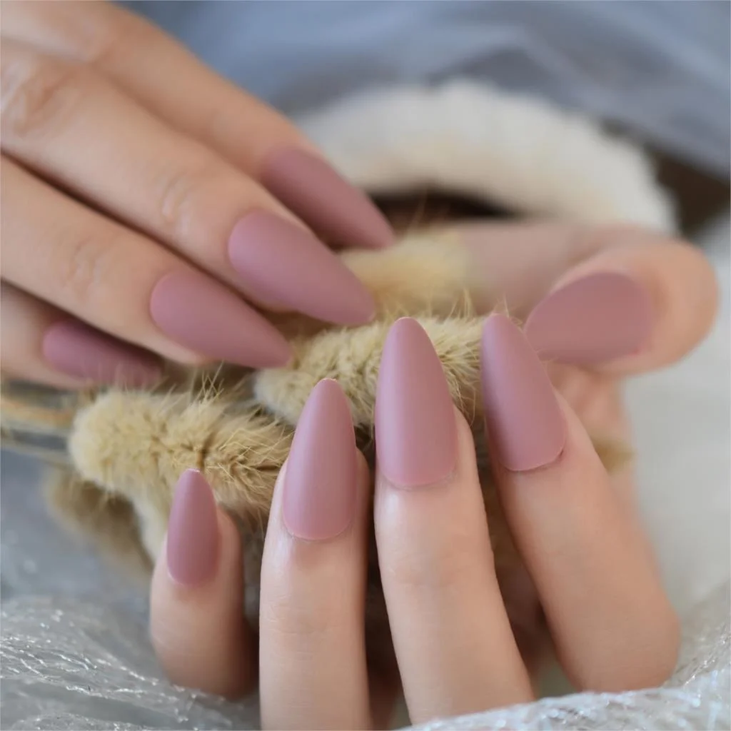 French Tip Gorgeous Ladies Fingernail Devorative Fasle Nails With Glue Tape Full Form Reusable Fake Nails Designer-Nail Inspo