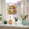 (US Only)Acrylic 2D Flat DIY Book Owl Hanging Diamond Art Kits Wall Door Decoration