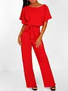 Loose Batwing Sleeves+Wide Leg Jumpsuits