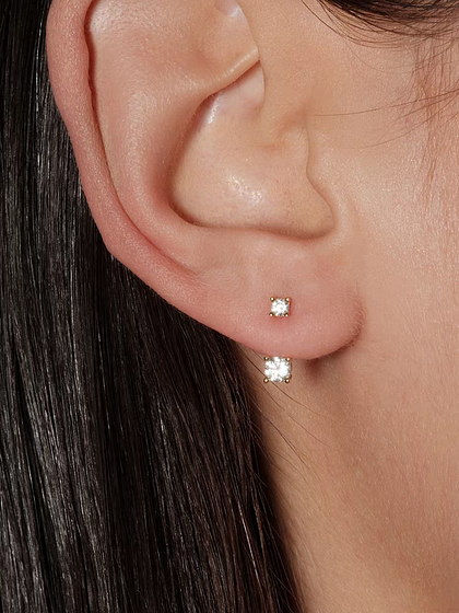 LON シルバー 925 ピアス シルバーピアス・イヤーカフ｜シルバー925 ピアス | 7mm角 | 23