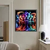 Skelett, komplettes DIY-Rundbohrer, Diamantkunstset, Diamantbemalung, Edelsteinkunst, 50x50cm,