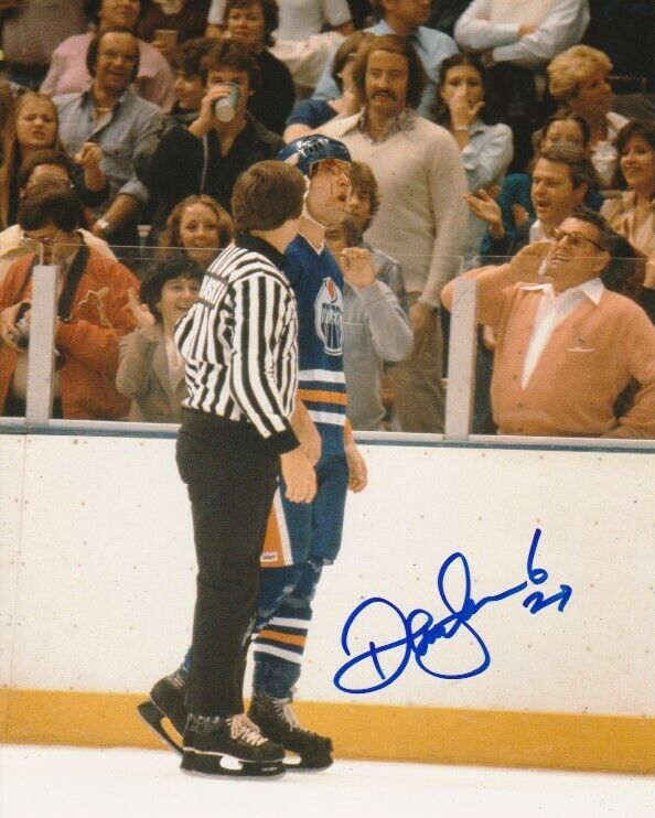 VINTAGE DAVE SEMENKO SIGNED EDMONTON OILERS 8x10 Photo Poster painting! Autograph