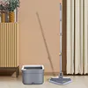 Cleaning Rotary Mop Wet Dry Use Floor Bucket Mop Cloth Hand-free for Home Office