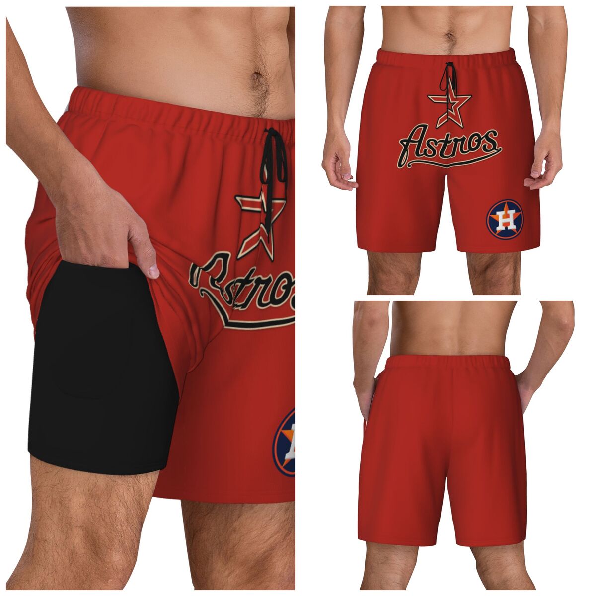 Houston Astros Swim Trunks Men