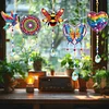5Pcs DIY Diamond Painting Wind Chimes Crystal Window Suncatcher Craft Set Birthday Gifts Home Garden Decor