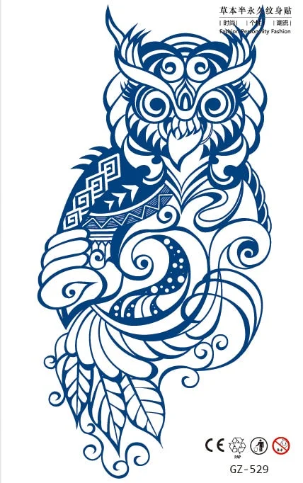 Temporary Waterproof Tattoo Stickers Seductive Snake Flower Ink Lasting Sexy Girls Arm Chest Waist Buttocks Realistic Fake Tatoo