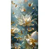 Lotus-11CT Stamped Cross Stitch 40*70cm/15.75*27.56in(Big Size)