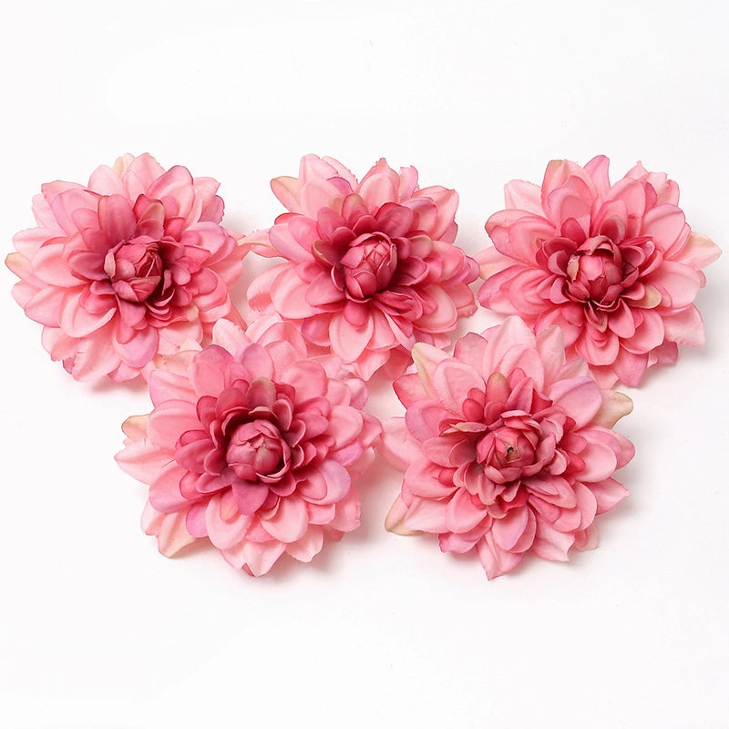 10 Pieces Pink Artificial Flower Wedding Shooting Props Handmade Diy Hair Accessories Decoration Flower Box Material