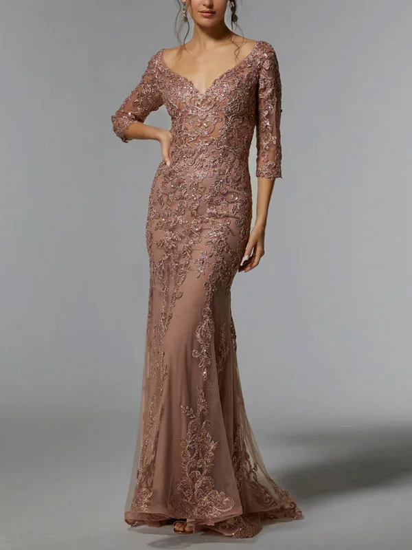 Elegant Delicate Lace Sequin Women's Dress