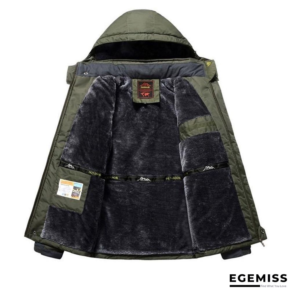 Men Hiking Casual Outwear Warm Hooded Coat Windproof Overcoat Jacket | EGEMISS