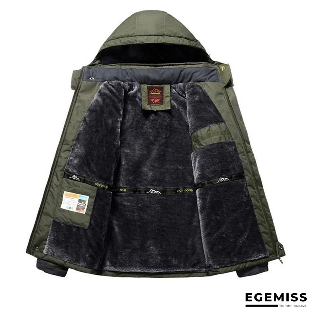 Men Hiking Casual Outwear Warm Hooded Coat Windproof Overcoat Jacket | EGEMISS
