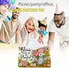 (24cm)Diamond Art Tissue Box DIY PU Napkin Cover for Home Decoration(Plant)