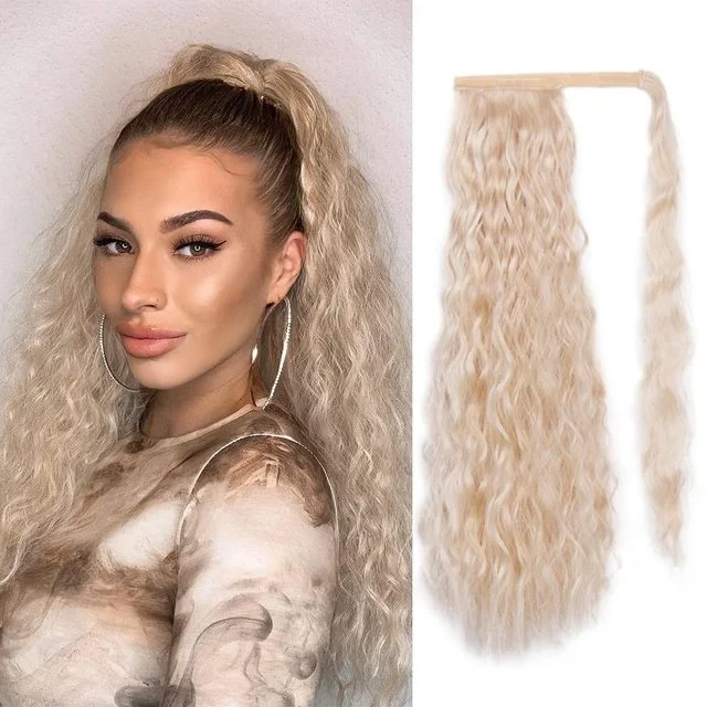 Jewtribute Hair®|Synthetic Long Water Wave Ponytail 