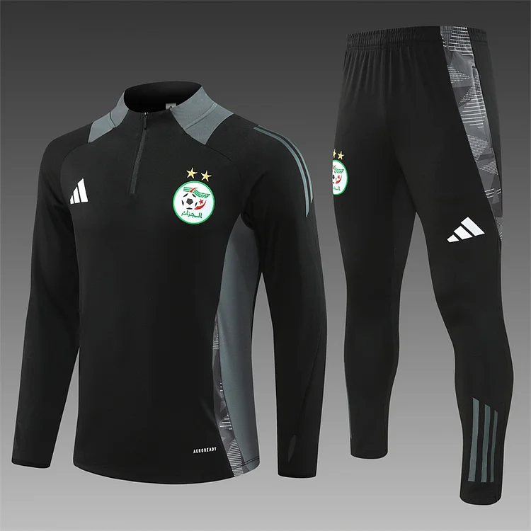2024-25 Algeria black half-zip training jersey