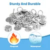 [US Local Warehouse] 25mm Number Tags with Rings 304 Stainless Steel Key ID Tag Hollow Round Metal Numbered Labels 1 To 500 for Restaurant Bar and Cafes
