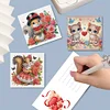 6Pcs Valentines Day Diamond Painting Greeting Card
