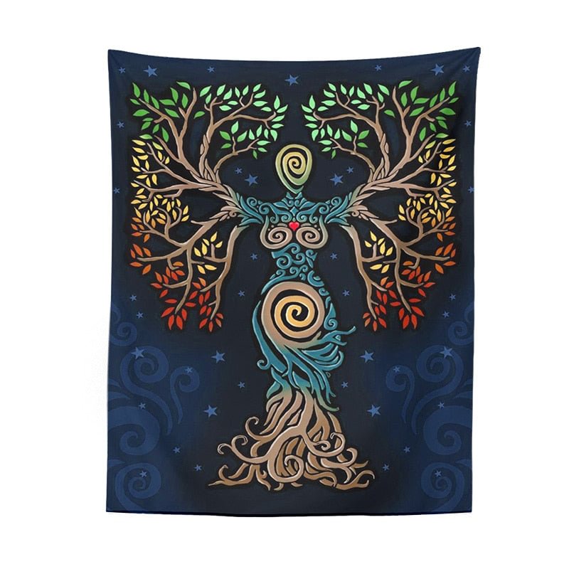 Tree of Life Wall Decor Picnic Mat Bedspread Sheet Wall Decoration Room Decor Tapestry Art Tarot Mysterious Wall Art Dorm Room