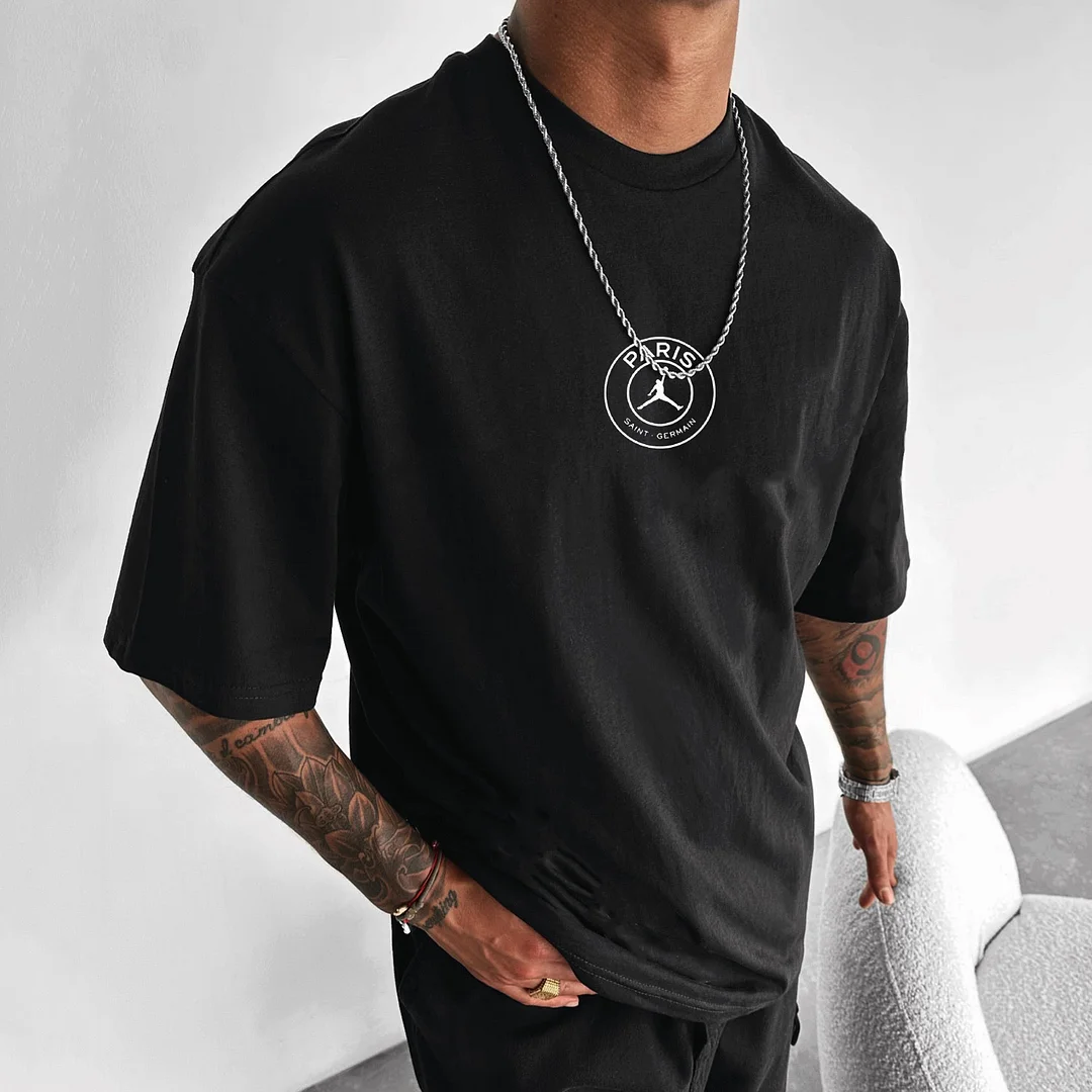 Men's Football Commemorative Printed T-shirt