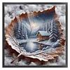 Snow Maple Leaf Silhouette-11CT Stamped Cross Stitch 40*40cm