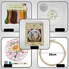 Flowers DIY Stamped Embroidery Kit with Embroidery Hoop Needlepoint Kit 30x30cm for Adults Beginners Craft Lovers Gift tapestrymarket