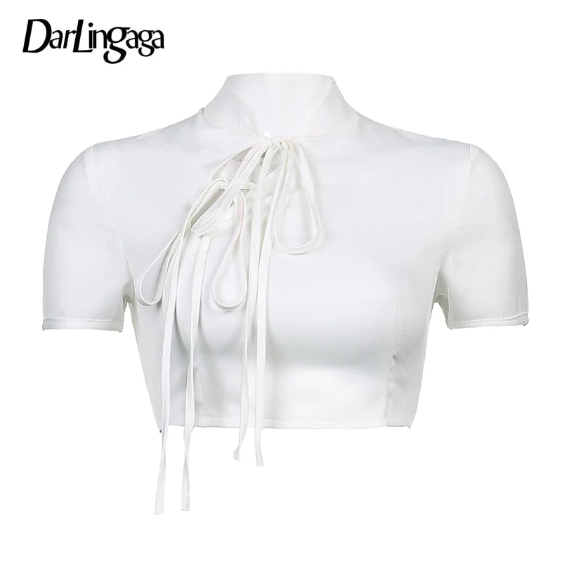 Darlingaga Asymmetrical Drawstring White Long Skirt Women Harajuku Solid Side Split High Waist Summer Skirts Lace Up Party 2021