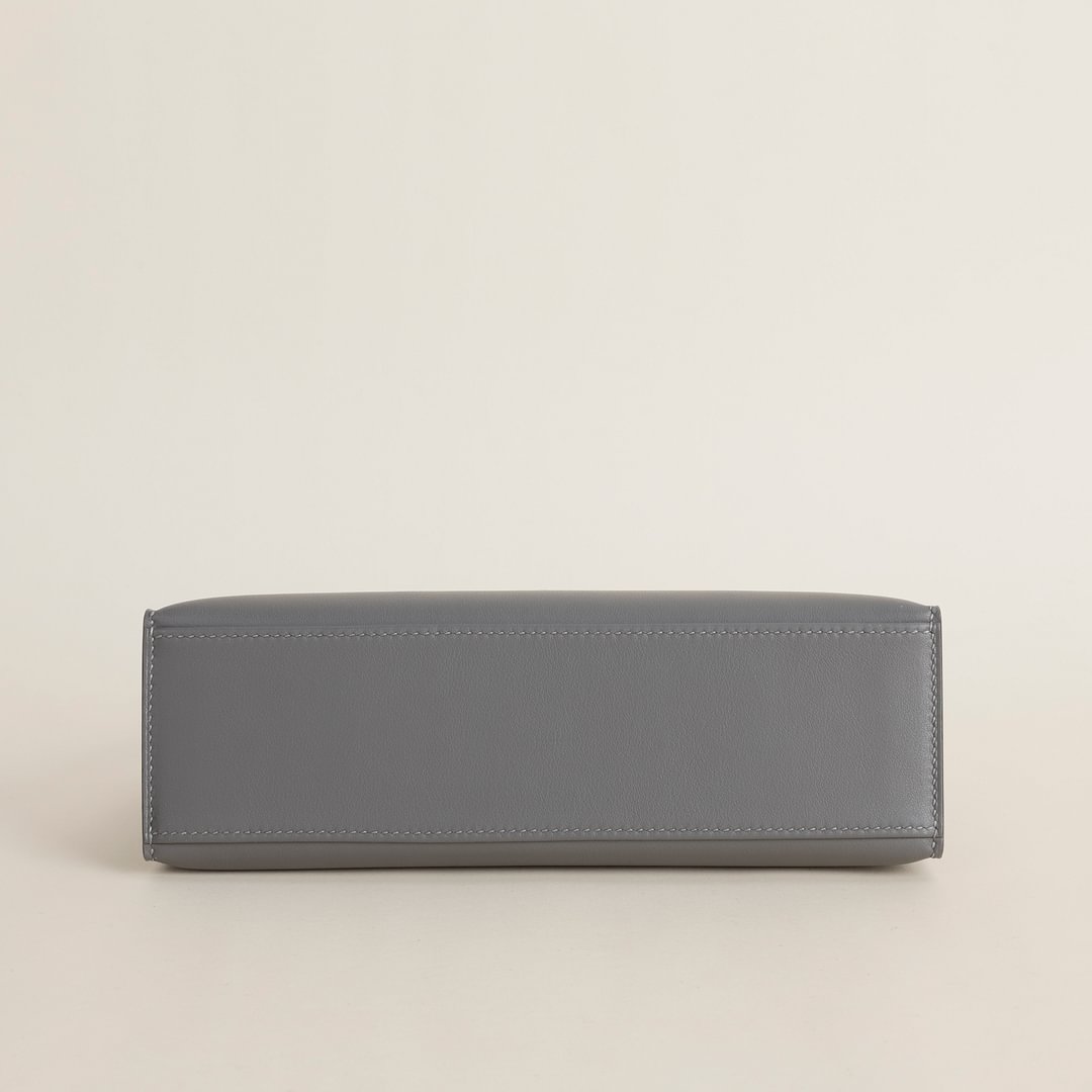 Kelly pochette Swift 0L Gris Mayer PHW