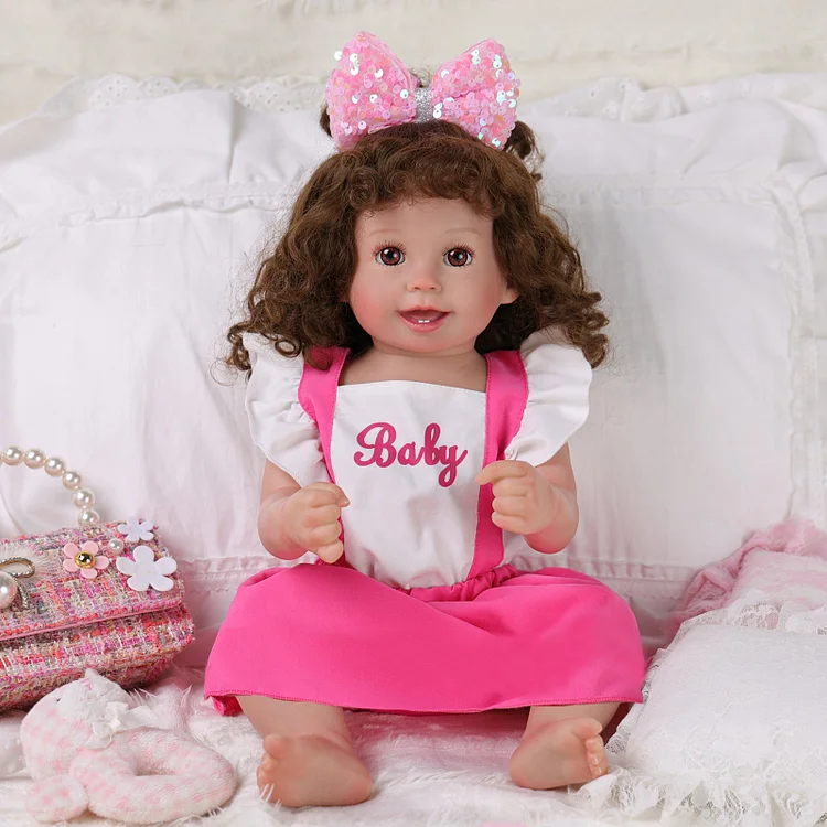 [50% OFF] Babeside Cherry 20'' Realistic Reborn Baby Doll Lifelike Baby Adorable Girl Beautiful Pink