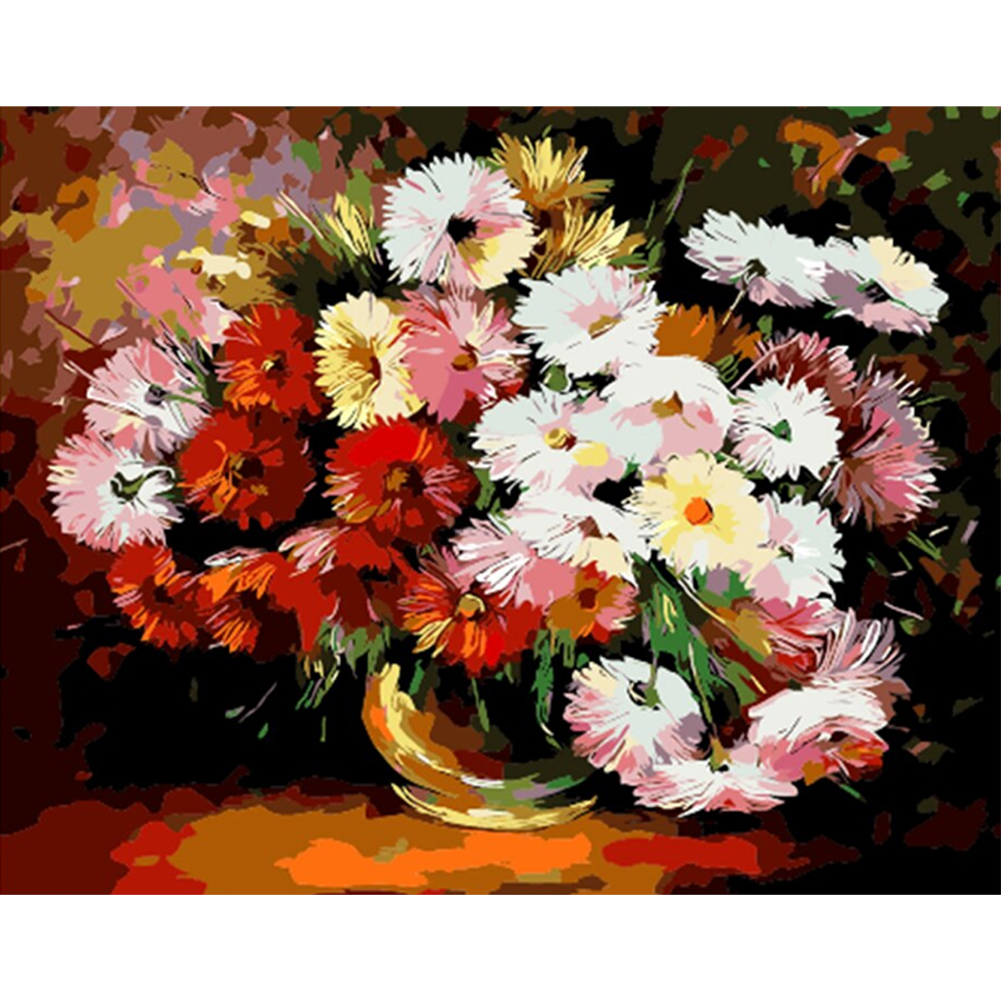 

40*50cm - Painting By Numbers - Colorful Flower, 501 Original