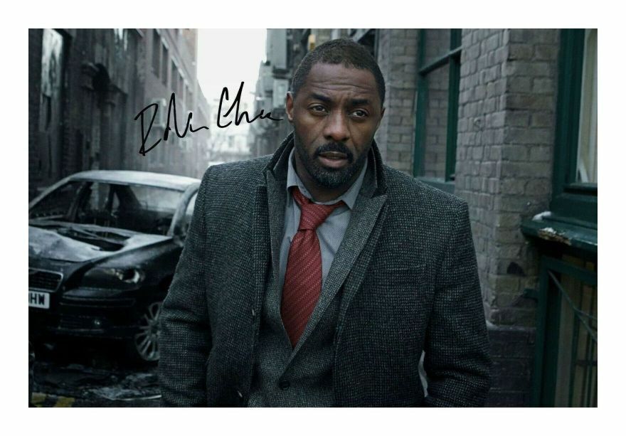 IDRIS ELBA - LUTHER AUTOGRAPH SIGNED PP Photo Poster painting POSTER