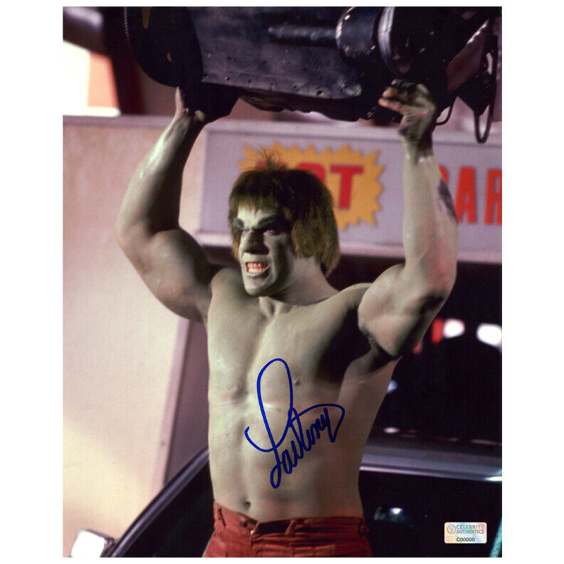Lou Ferrigno Autographed The Incredible Hulk Smash 8x10 Photo Poster painting