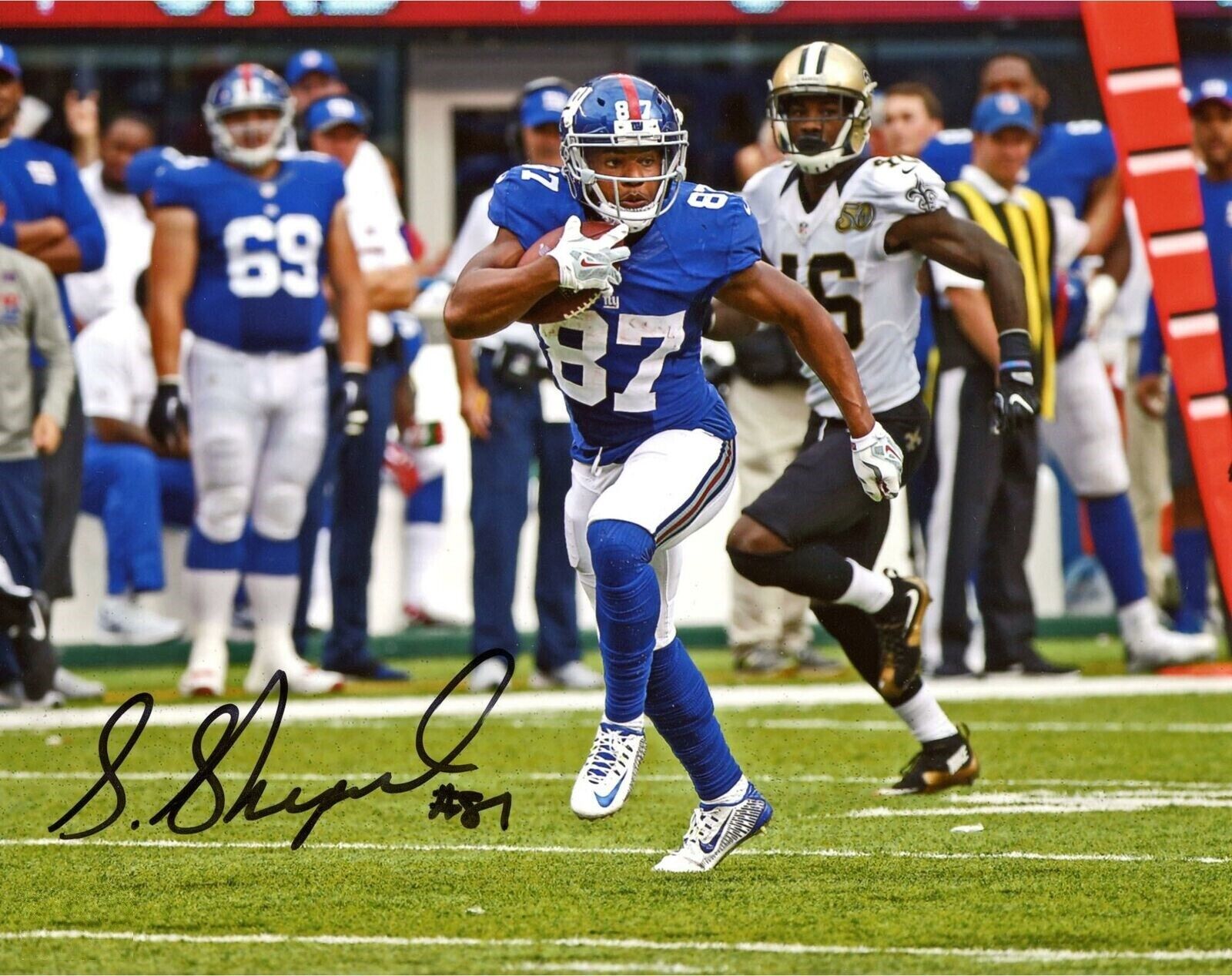 Sterling Shepard Autographed Signed 8x10 Photo Poster painting ( Giants ) REPRINT