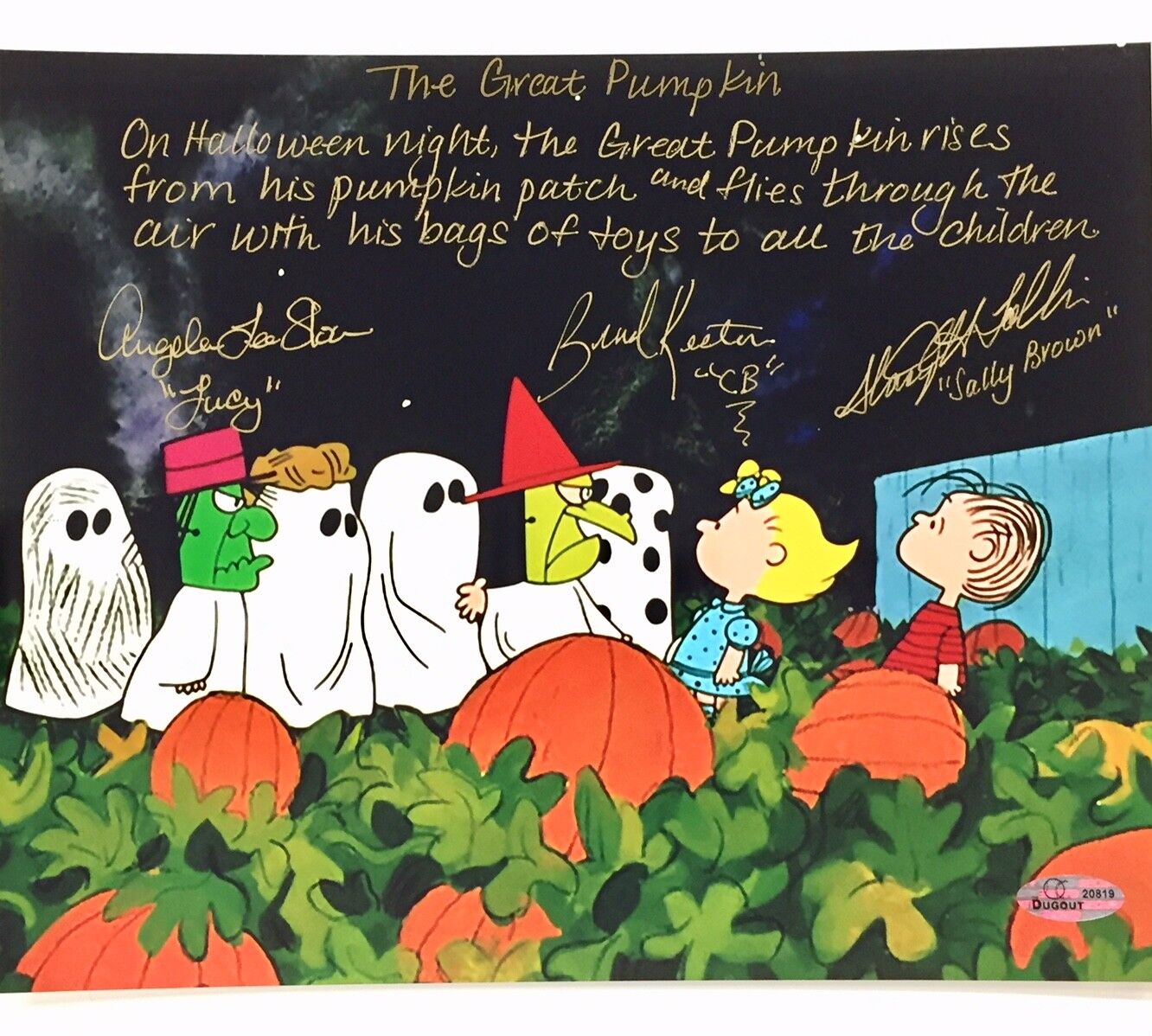 PEANUTS voices of CHARLIE BROWN LUCY SALLY Signed 8x10 Photo Poster painting ~ OC COA & Hologram