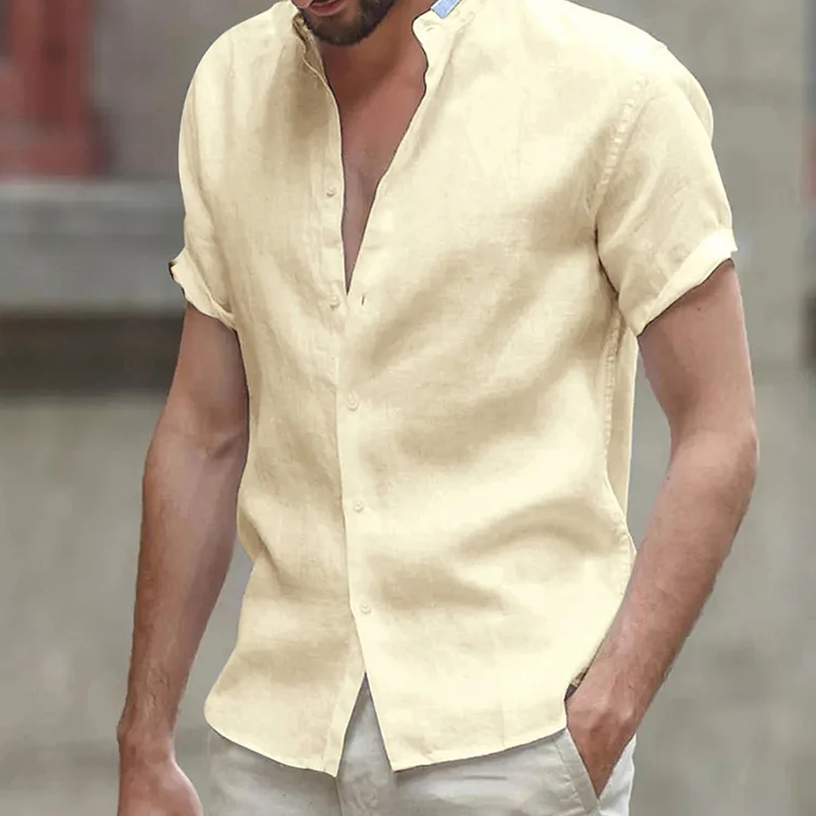 Men'S Simple Casual Short Sleeve Shirt