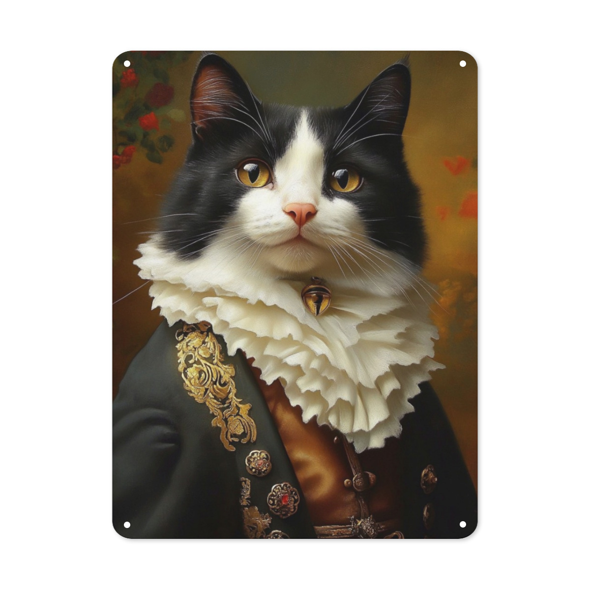 Classical Art Style Pet Portrait Wall Art | Tin Plate Art