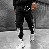 Fashion Smiley Print Casual Men's Sweatpants by Inlyline