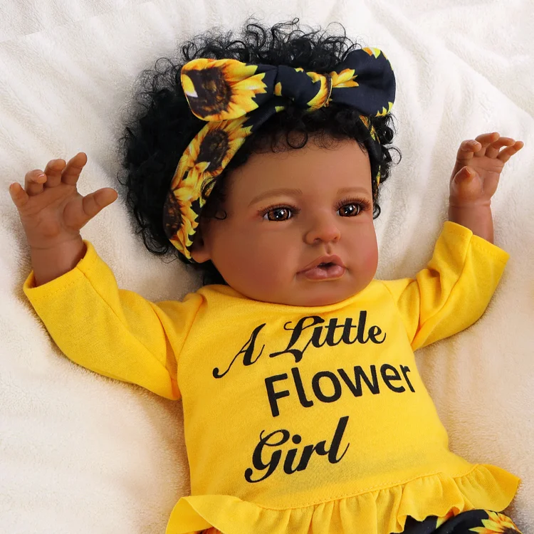 Babeside Quiet Reborn Baby Laney 20'' African American Older Girl Gentle Emotional Balance