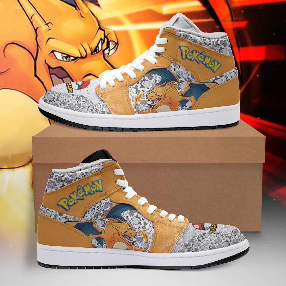 Kingofallstore - Anime Shoes Charizard Sneakers Custom Anime Pokemon Shoes