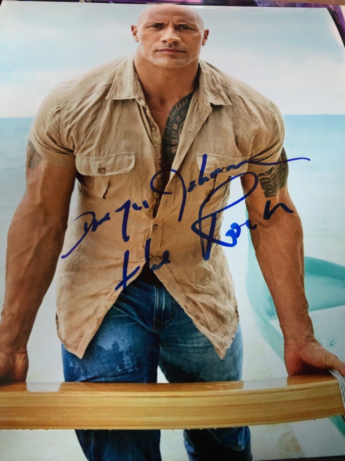 Dwayne Johnson The Rock signed 8 x10 Photo Poster painting picture