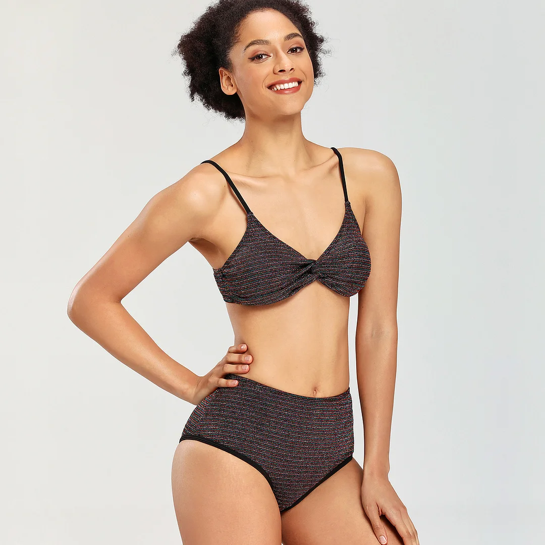 Gradient sexy beach swimsuit bikini 2 piece set