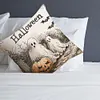 4 Set Happy Halloween Farmhouse Pillows Halloween Party Pillow Decorative Covers