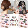 5pcs DIY Handmade Creative Mandala Pattern Wooden + PU Leather Daily Wear Hair Accessories Hair Clips Diamond Painting Artwork Kits