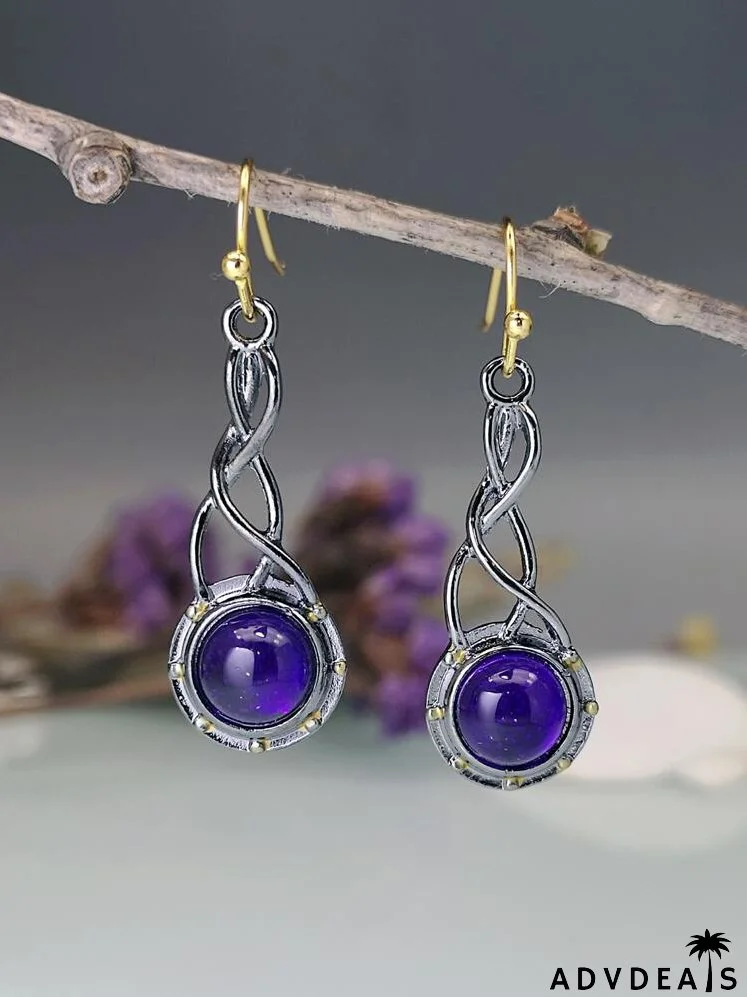 Round Detail Vintage Earrings