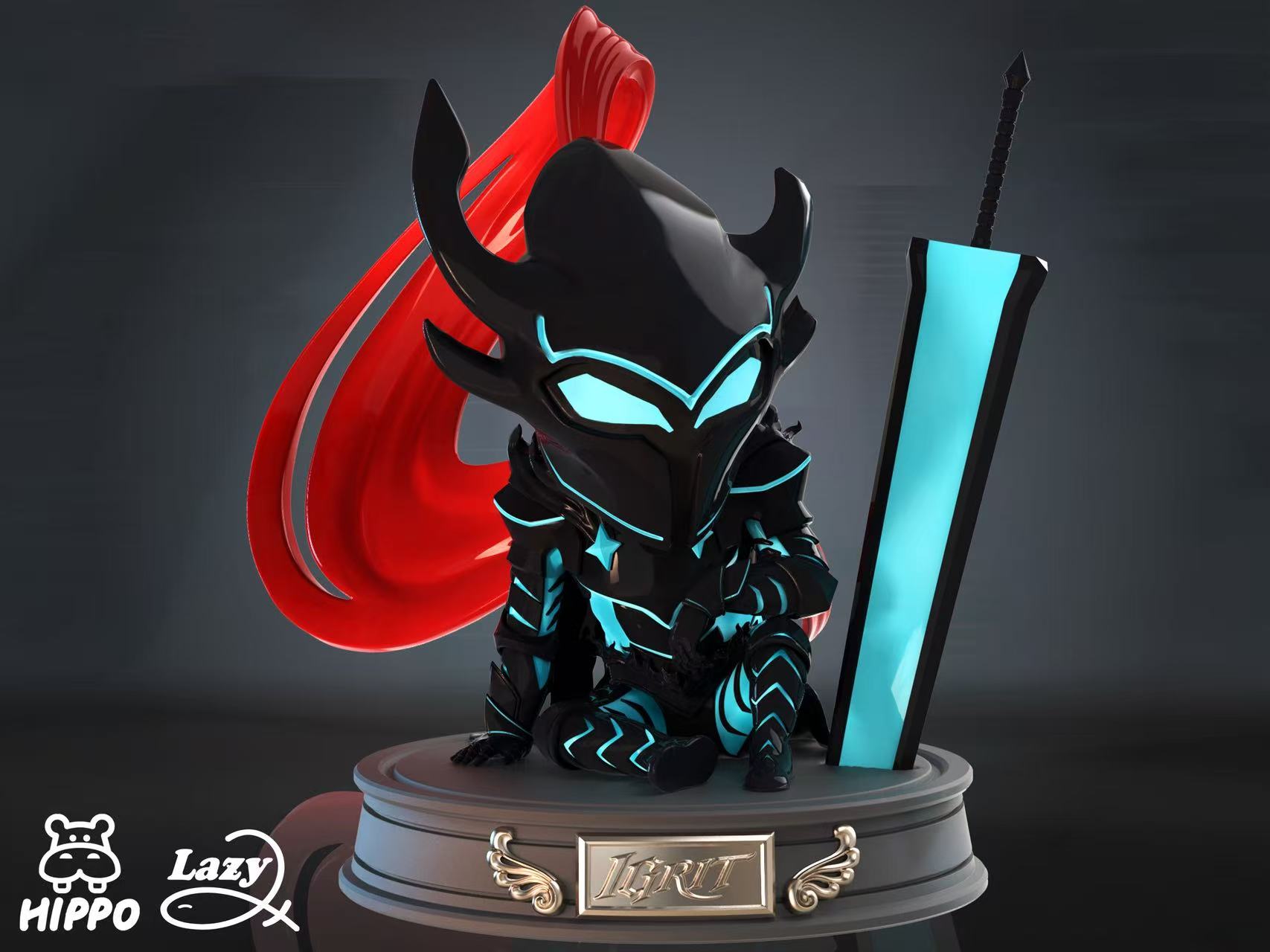 Hippo Studio & Lazy Studio - Solo Leveling Seated Series Igris & Beru Statue(GK)-